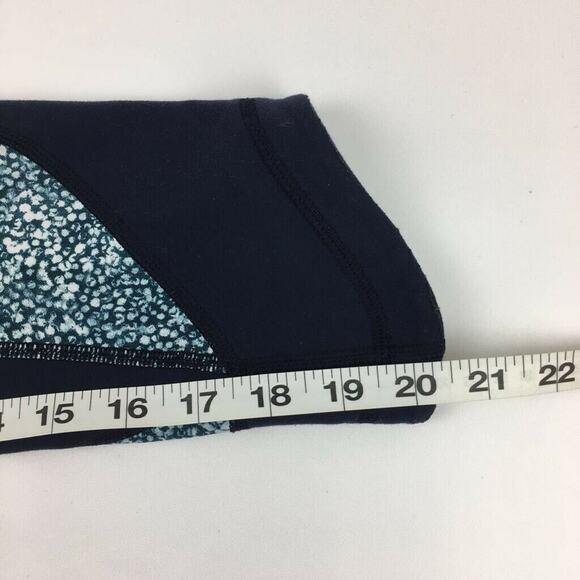 Lululemon Wunder Under Crop *Full-On Luon Blue Camo Camouflage Low Rise Size 2 - Picture 11 of 11
